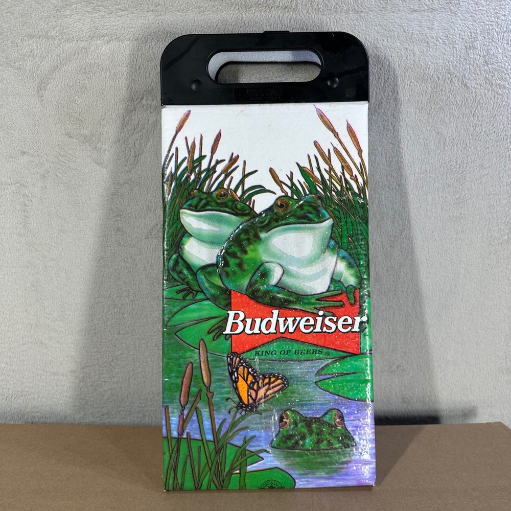 Budweiser Koolit‎ Cooler Bag Vintage 90s Bud Frogs Beer Advertising